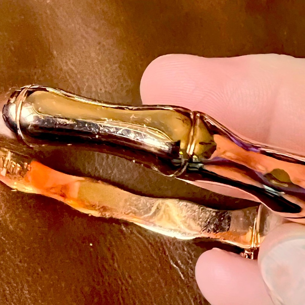 Rustic Cuff Rose Gold Bamboo Hinge bracelet